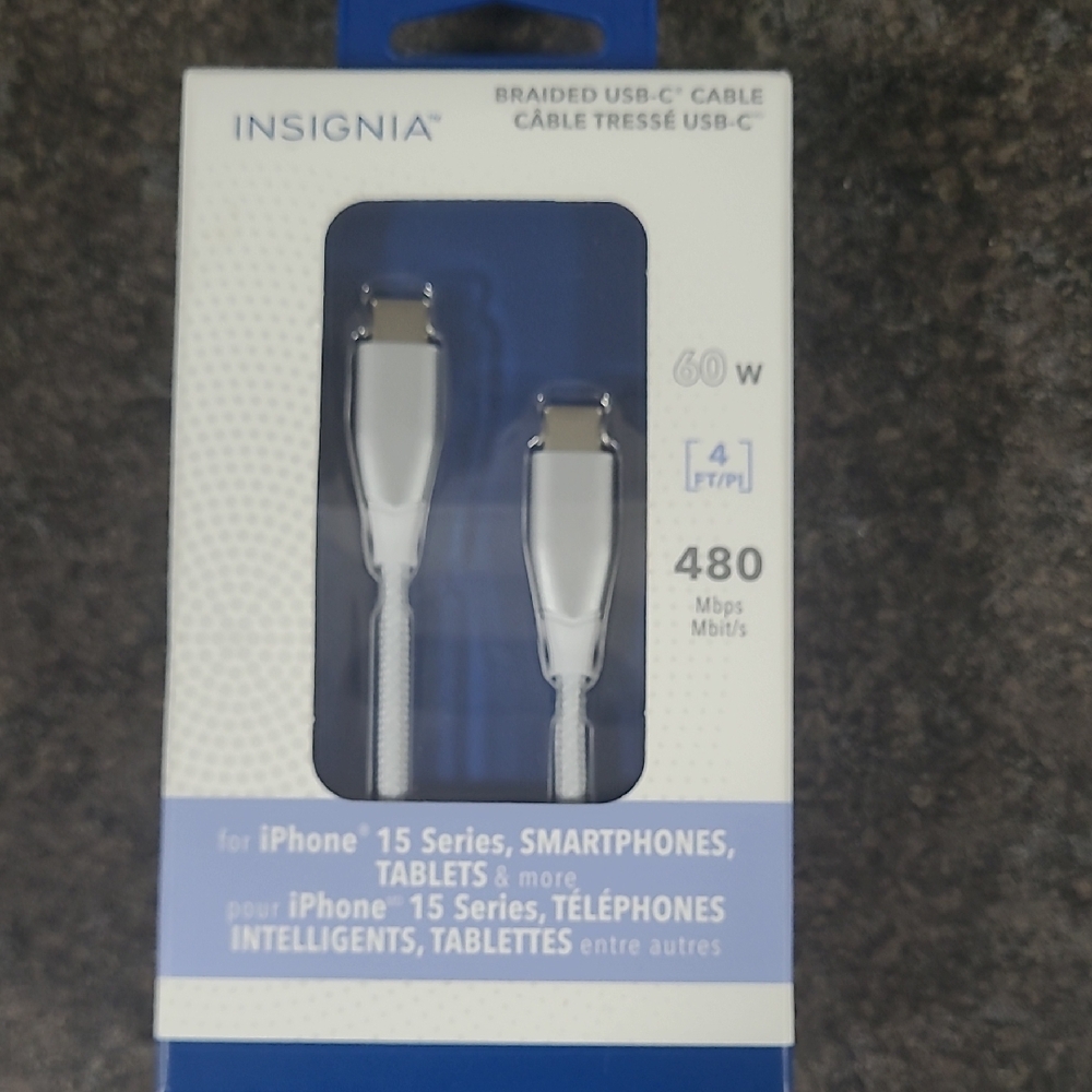 Braided USB-C Cable For Iphone 15 Series , Smartphones, Tablets